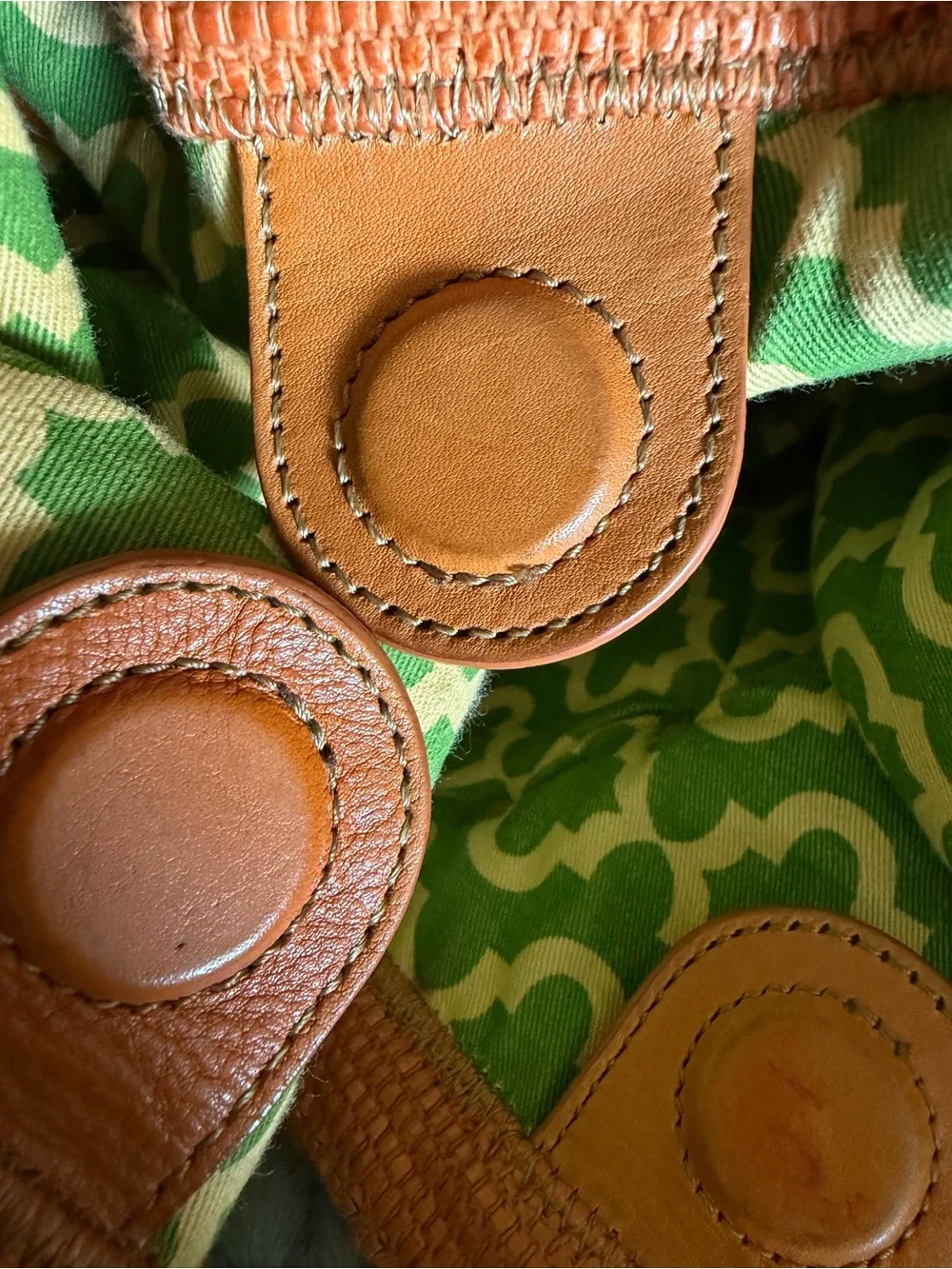 Yany Orange Leather & Textured Hobo Bag with Wrapped Handle